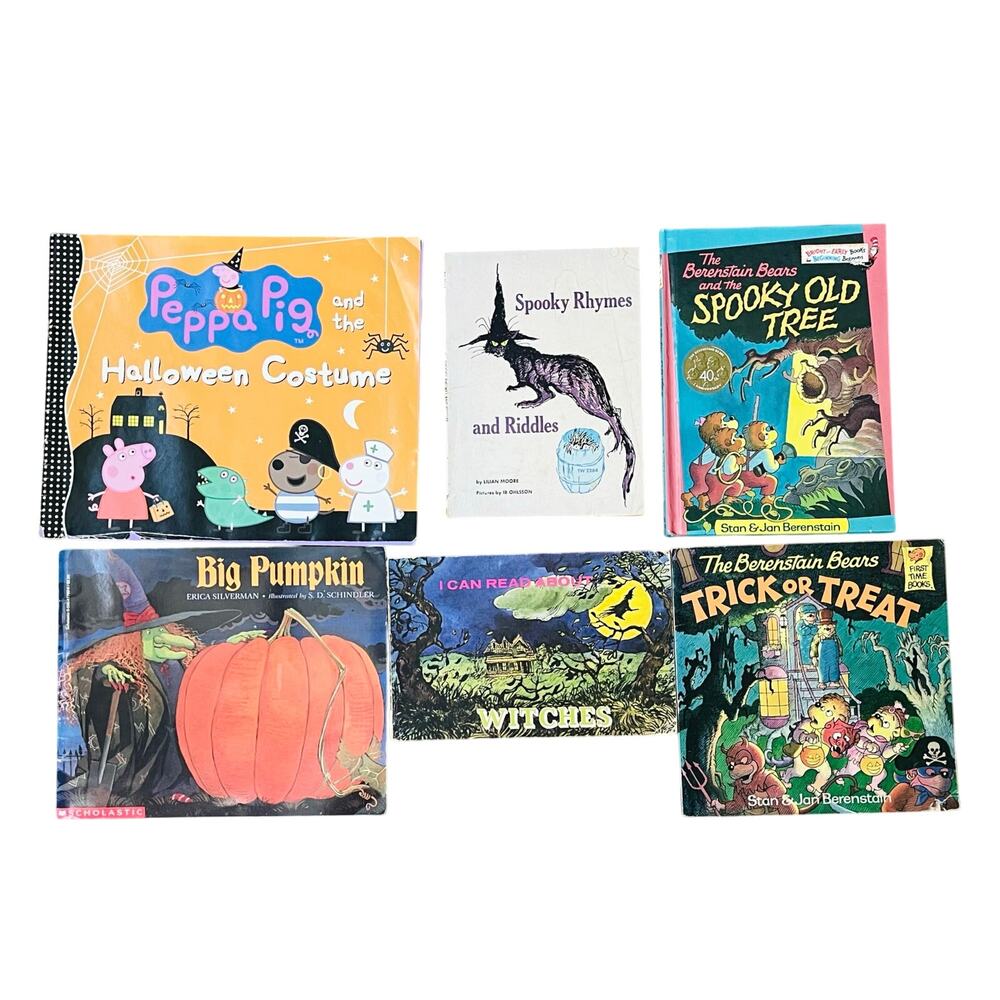 HALLOWEEN Kids Books Spooky Rhymes & Riddles, Can Read Witches, Berenstain Bears
